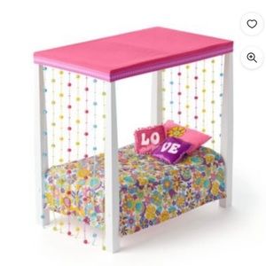 American Girl Doll bed. Groovy decor.